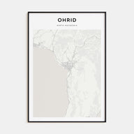 Ohrid Map Portrait Poster