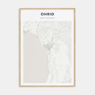 Ohrid Map Portrait Poster