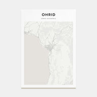 Ohrid Map Portrait Poster