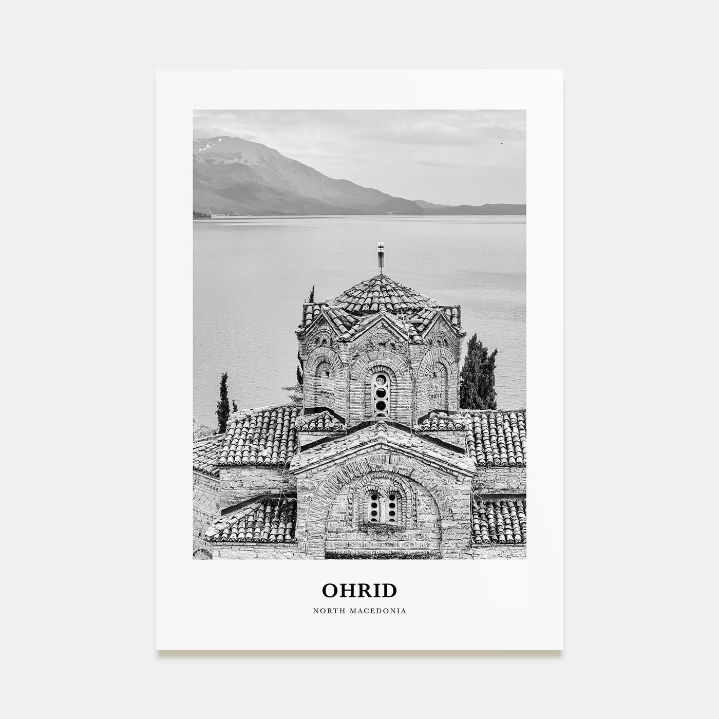 Ohrid Portrait B&W Poster