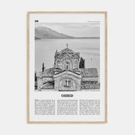 Ohrid Travel B&W Poster