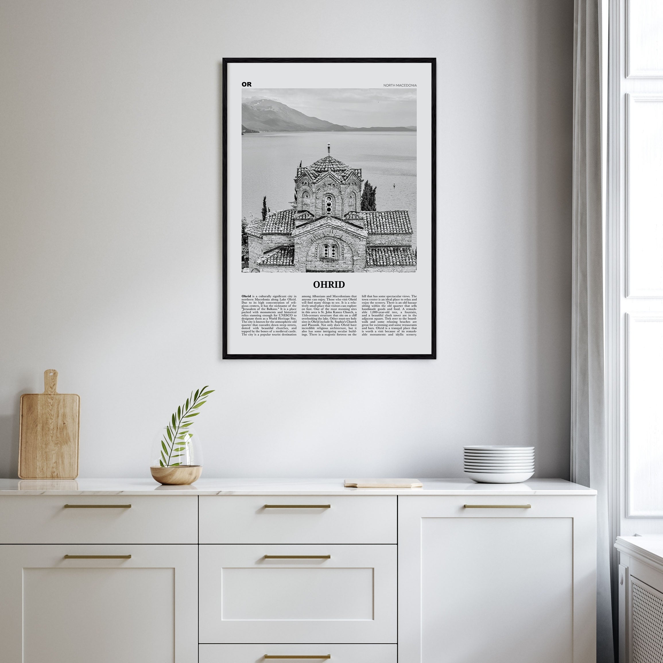 Ohrid Travel B&W Poster