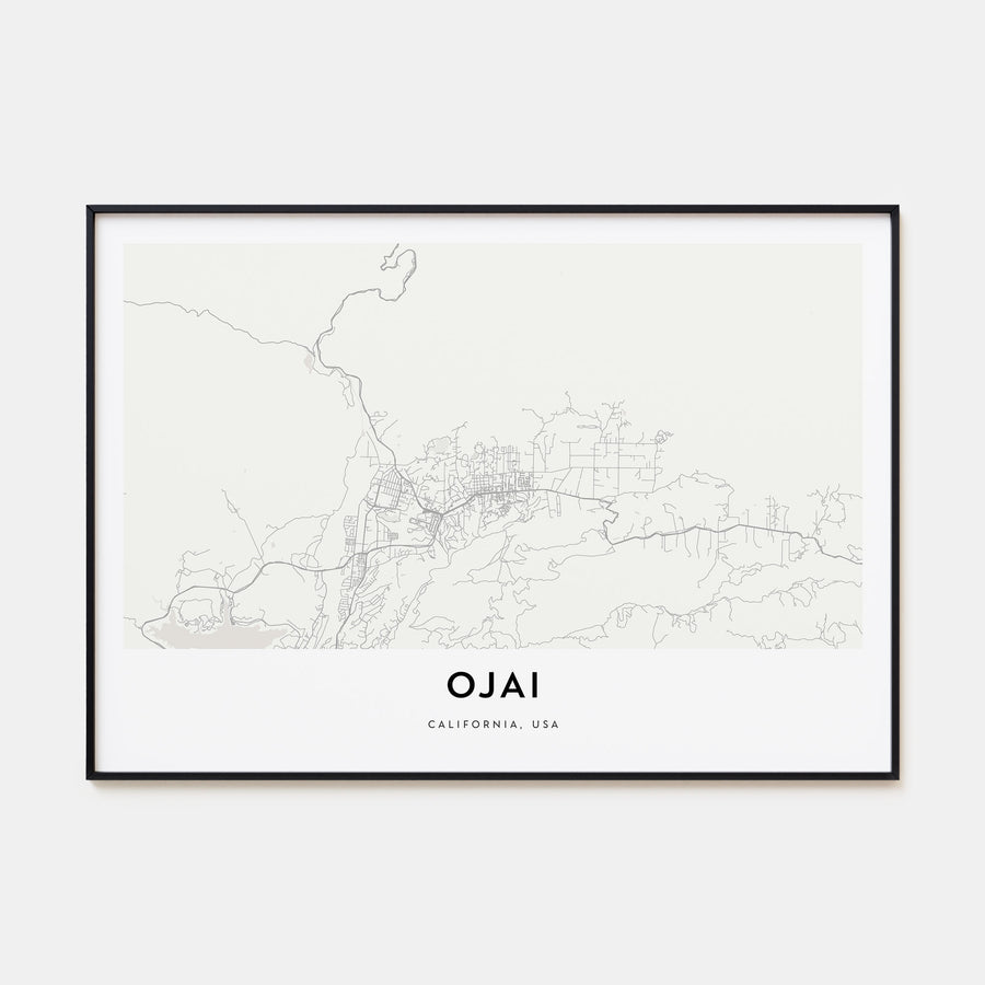 Ojai Map Landscape Poster