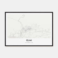 Ojai Map Landscape Poster