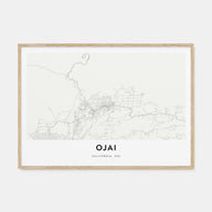Ojai Map Landscape Poster