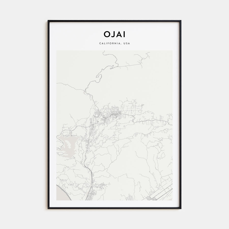 Ojai Map Portrait Poster