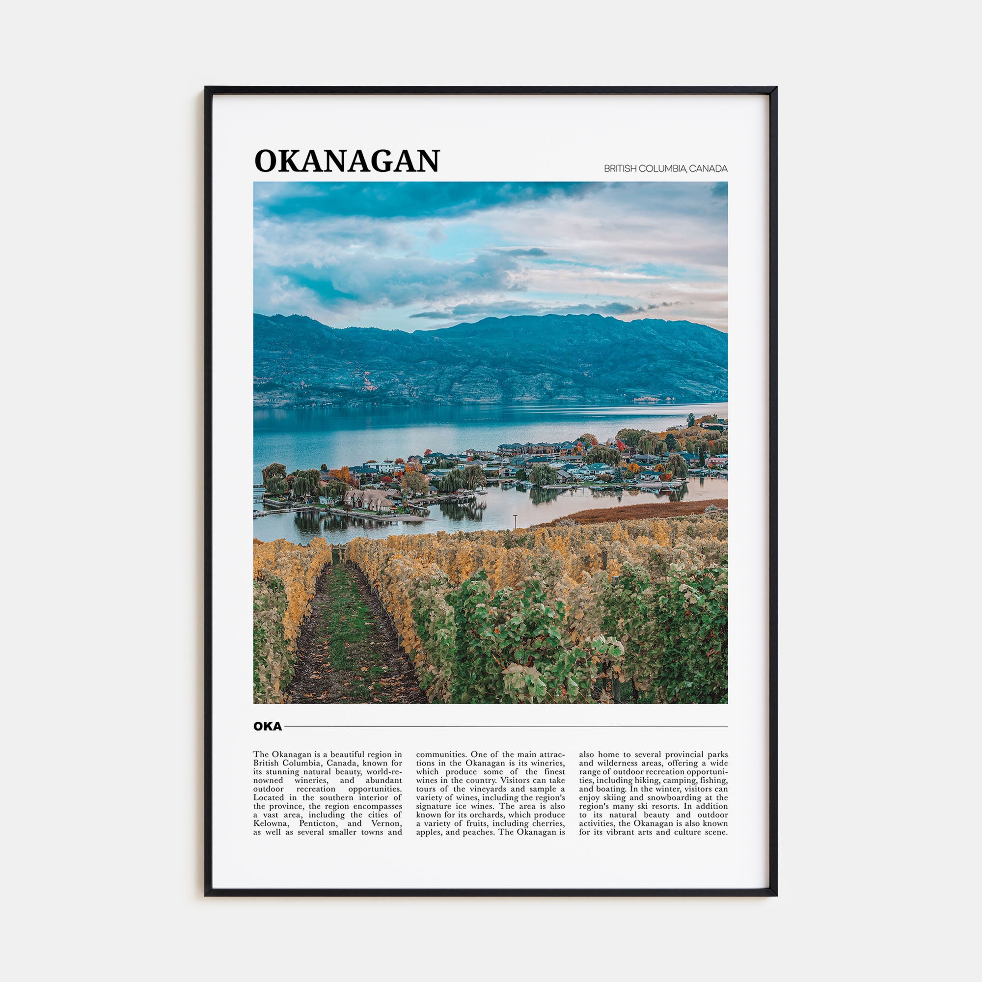 Okanagan Travel Color Poster