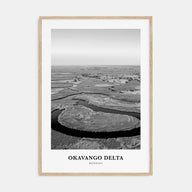 Okavango Delta Portrait B&W Poster