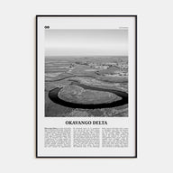 Okavango Delta Travel B&W Poster