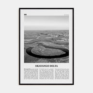 Okavango Delta Travel B&W Poster