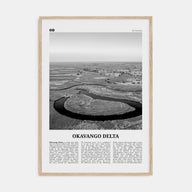 Okavango Delta Travel B&W Poster