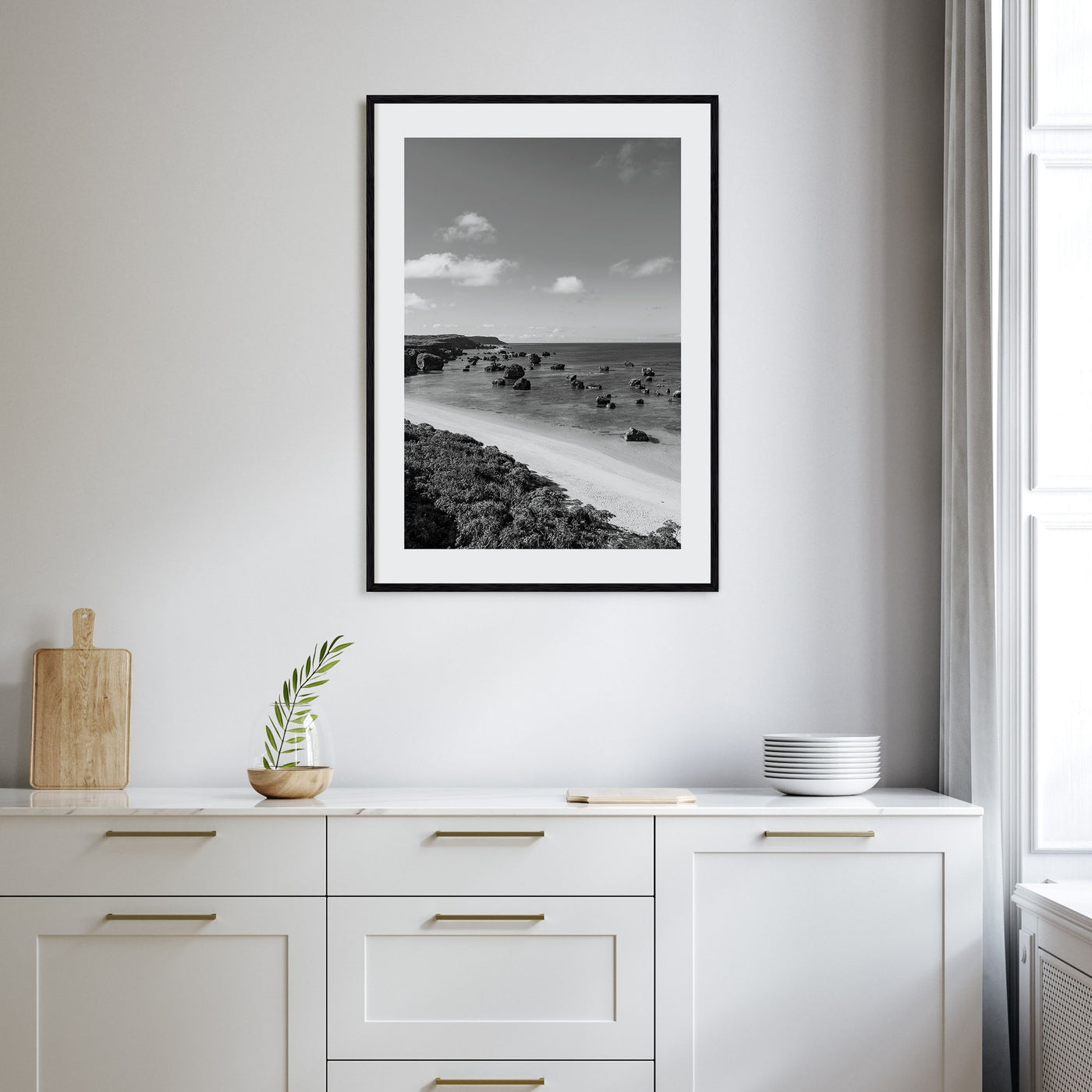 Okinawa Photo B&W Poster