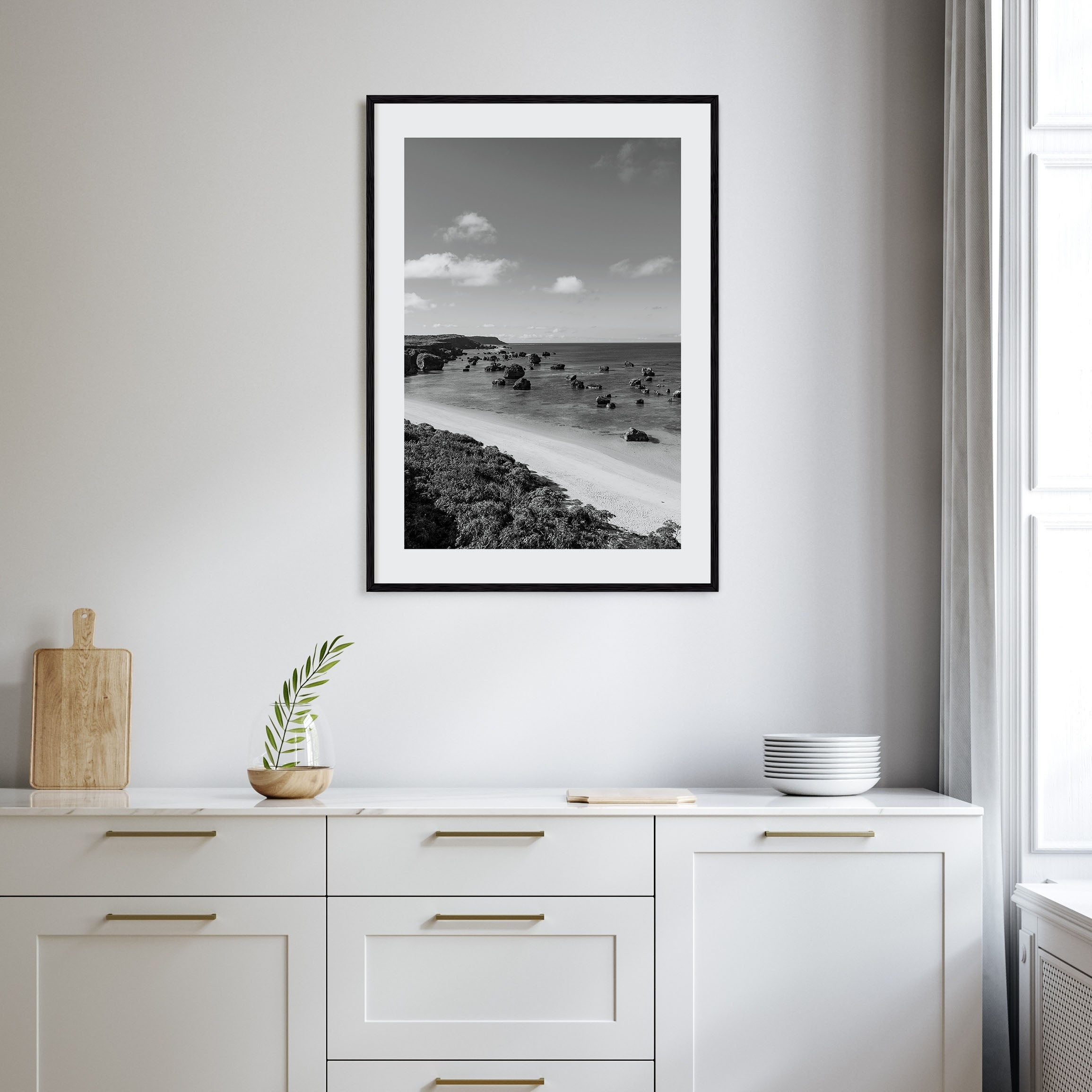 Okinawa Photo B&W Poster