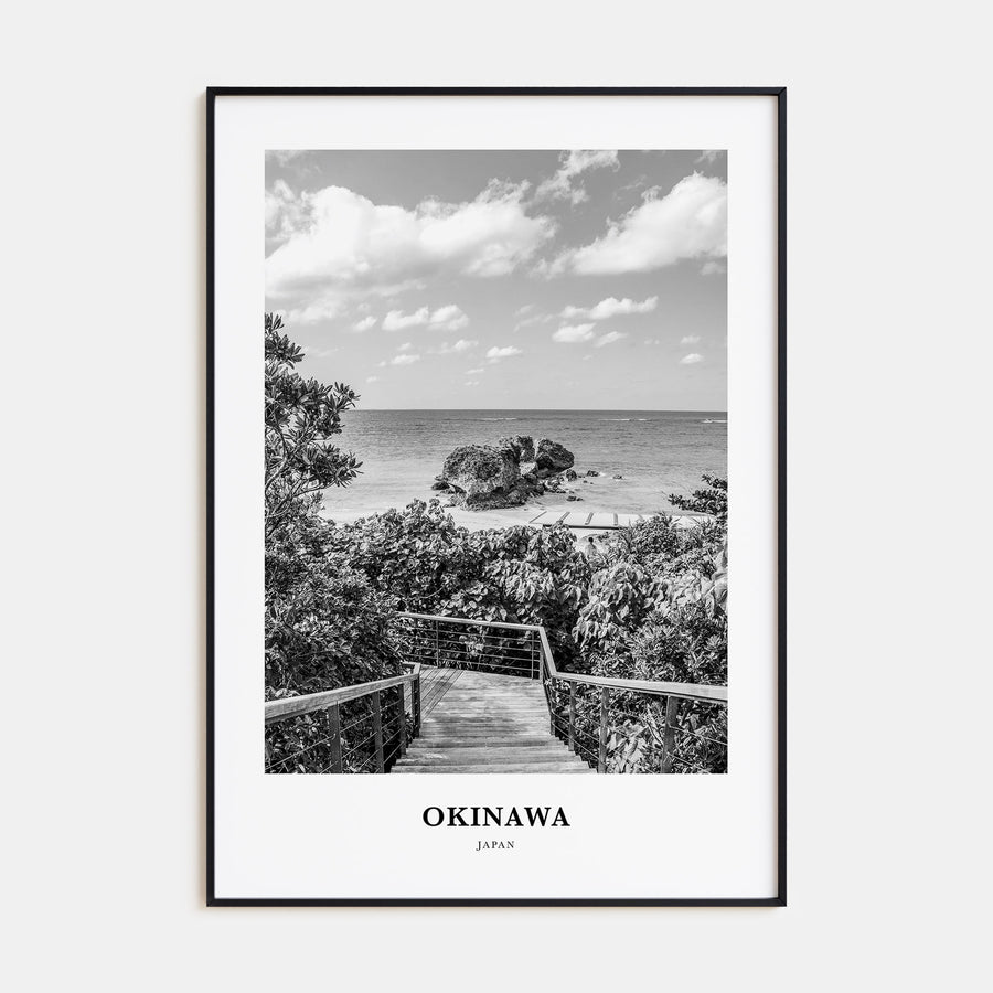 Okinawa Portrait B&W Poster