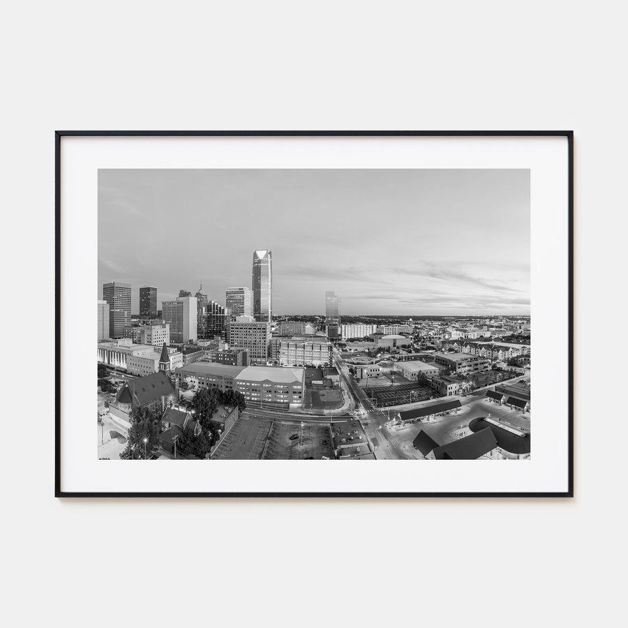 Oklahoma City Landscape B&W Poster