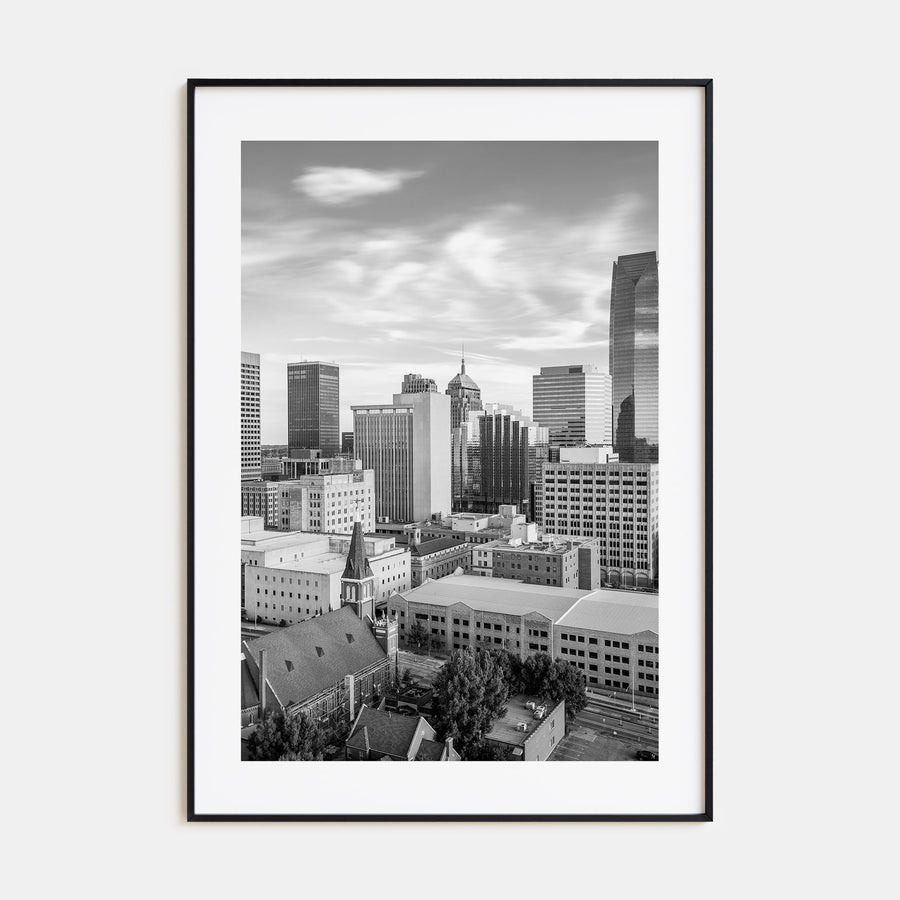 Oklahoma City Photo B&W Poster