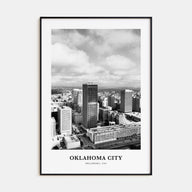 Oklahoma City Portrait B&W No 2 Poster