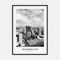 Oklahoma City Portrait B&W No 2 Poster