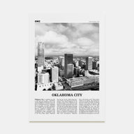 Oklahoma City Travel B&W No 2 Poster
