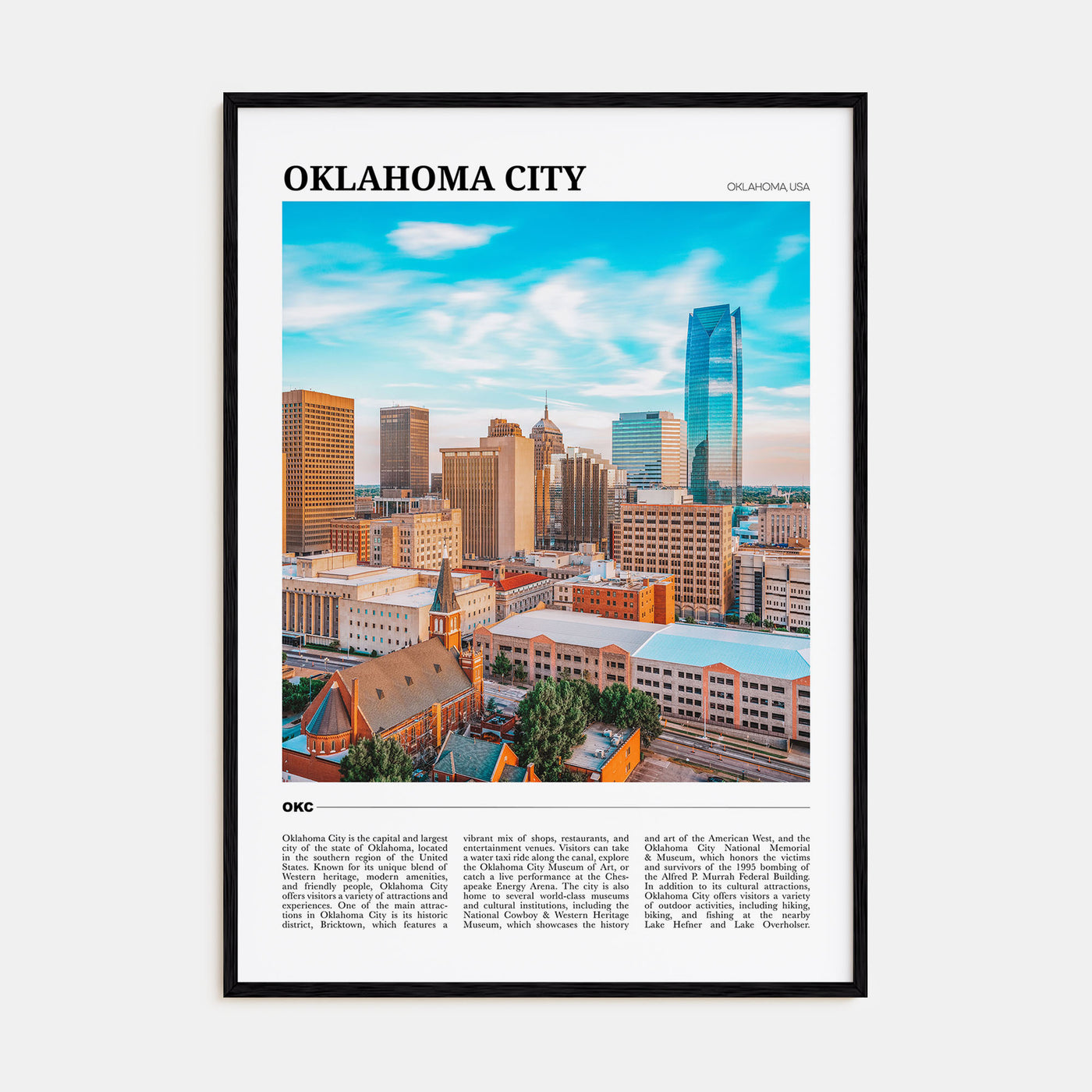 Oklahoma City Travel Color No 1 Poster