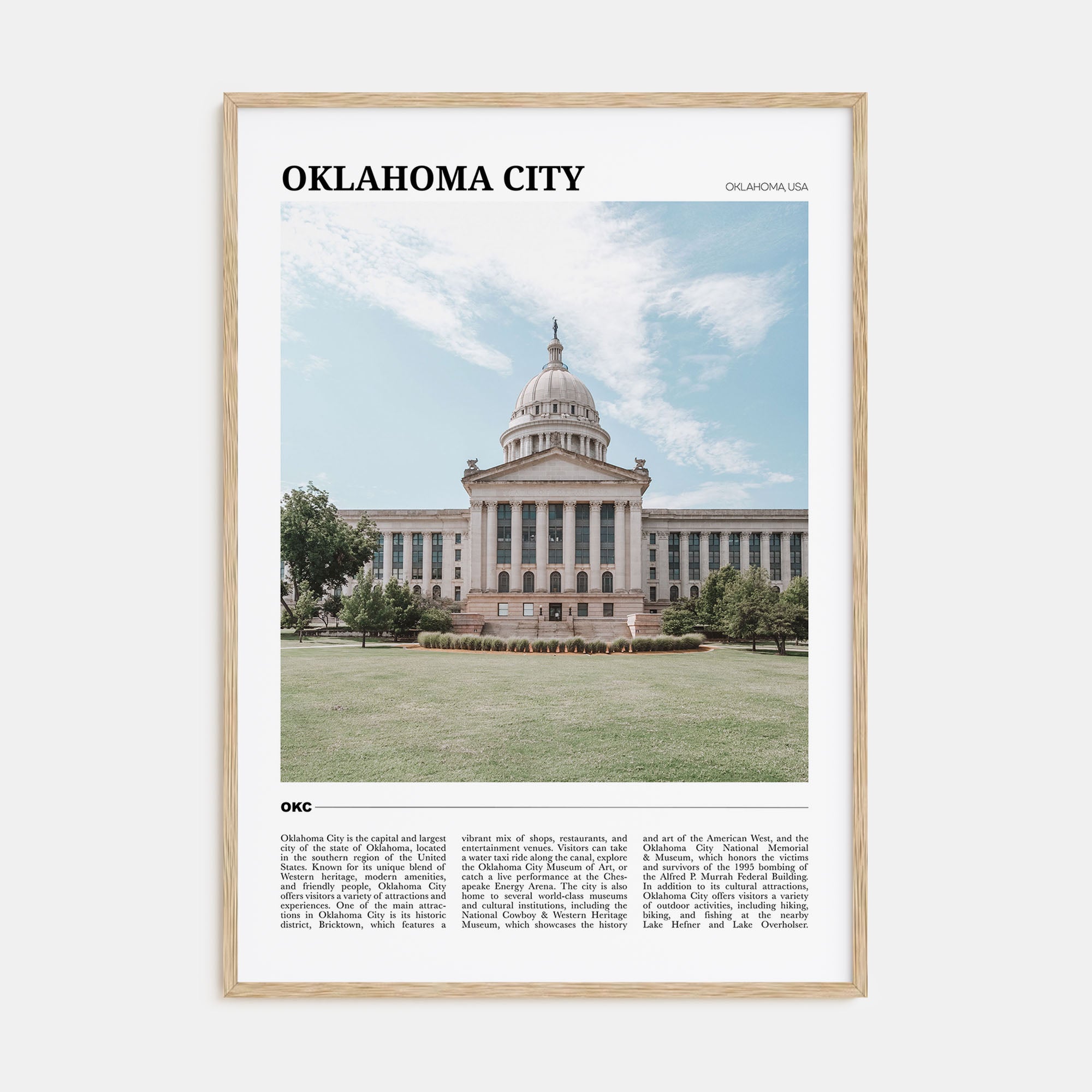 Oklahoma City Travel Color No 2 Poster