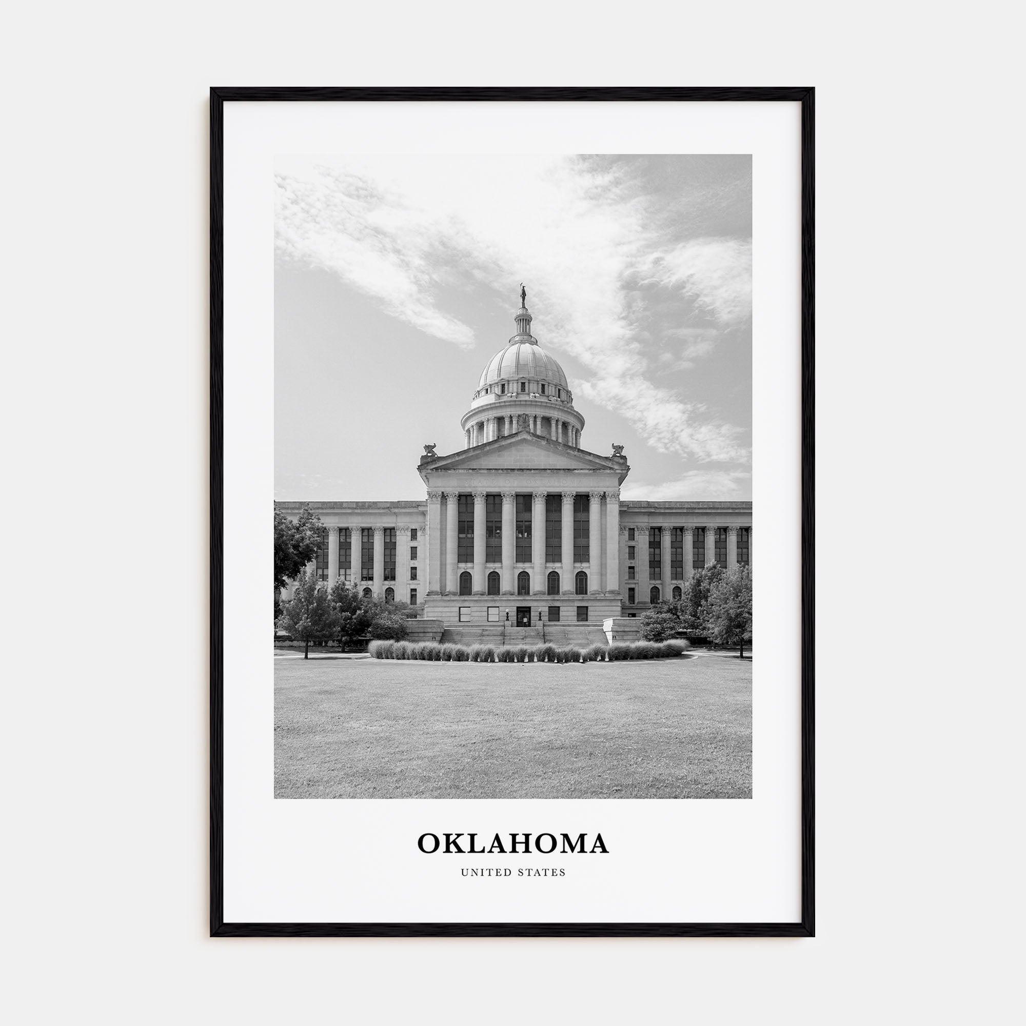 Oklahoma Portrait B&W No 1 Poster