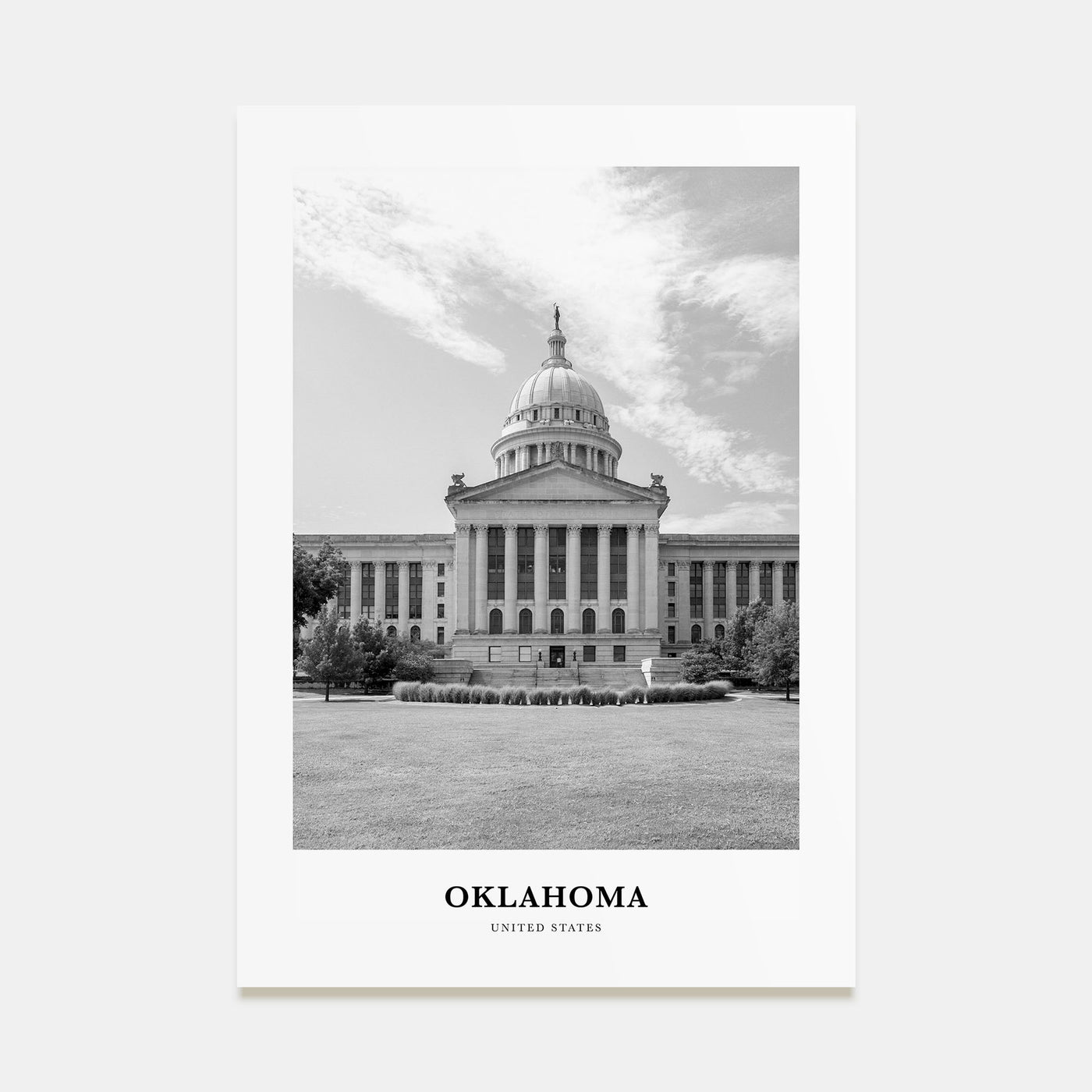 Oklahoma Portrait B&W No 1 Poster