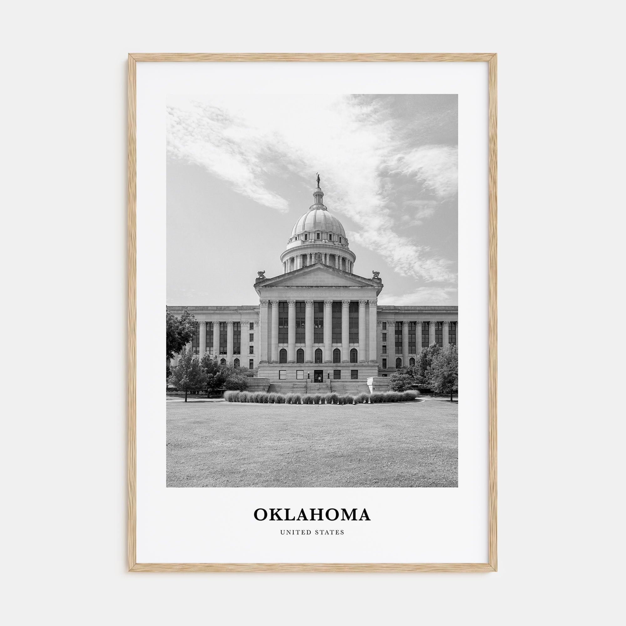Oklahoma Portrait B&W No 1 Poster