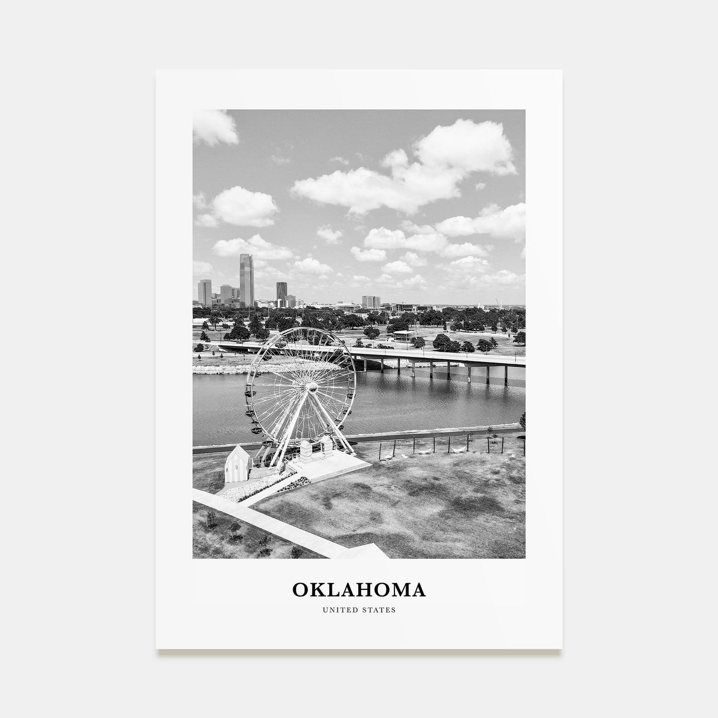 Oklahoma Portrait B&W No 2 Poster