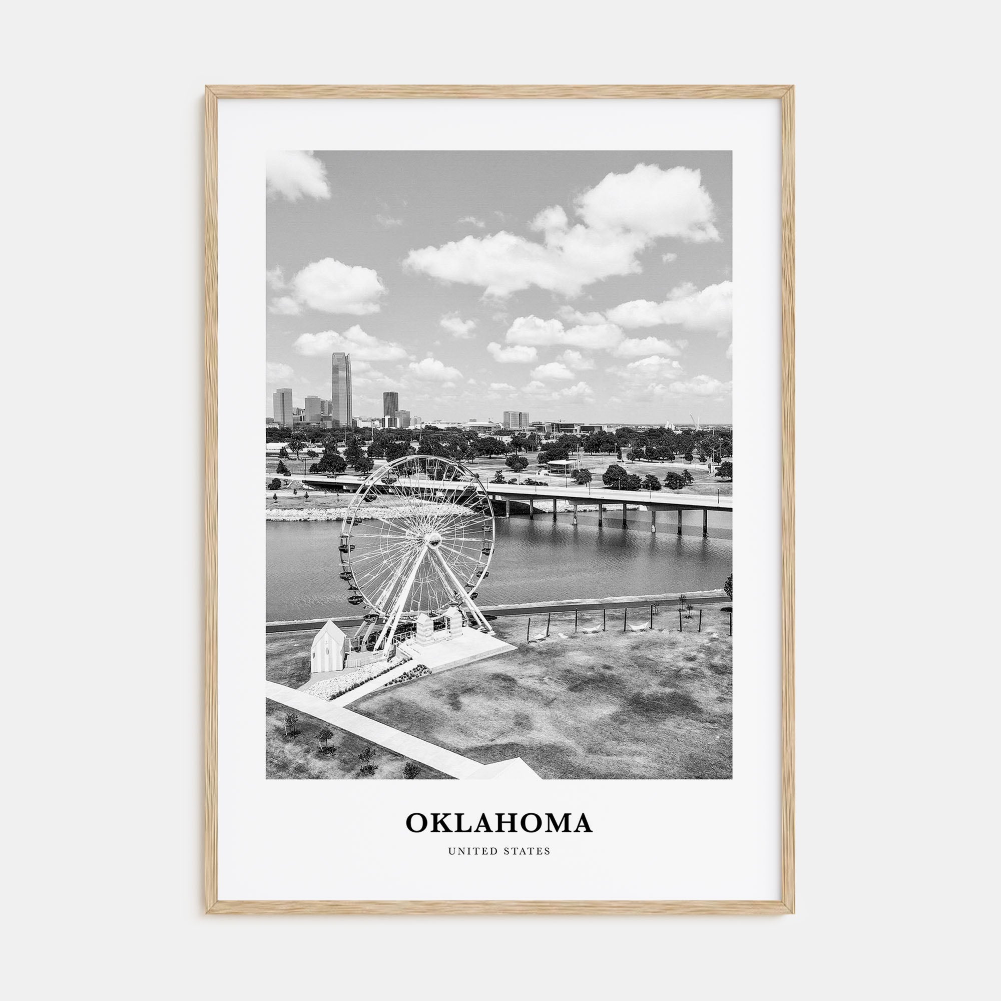 Oklahoma Portrait B&W No 2 Poster