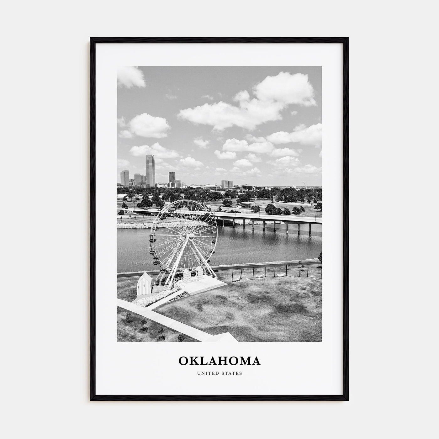 Oklahoma Portrait B&W No 2 Poster