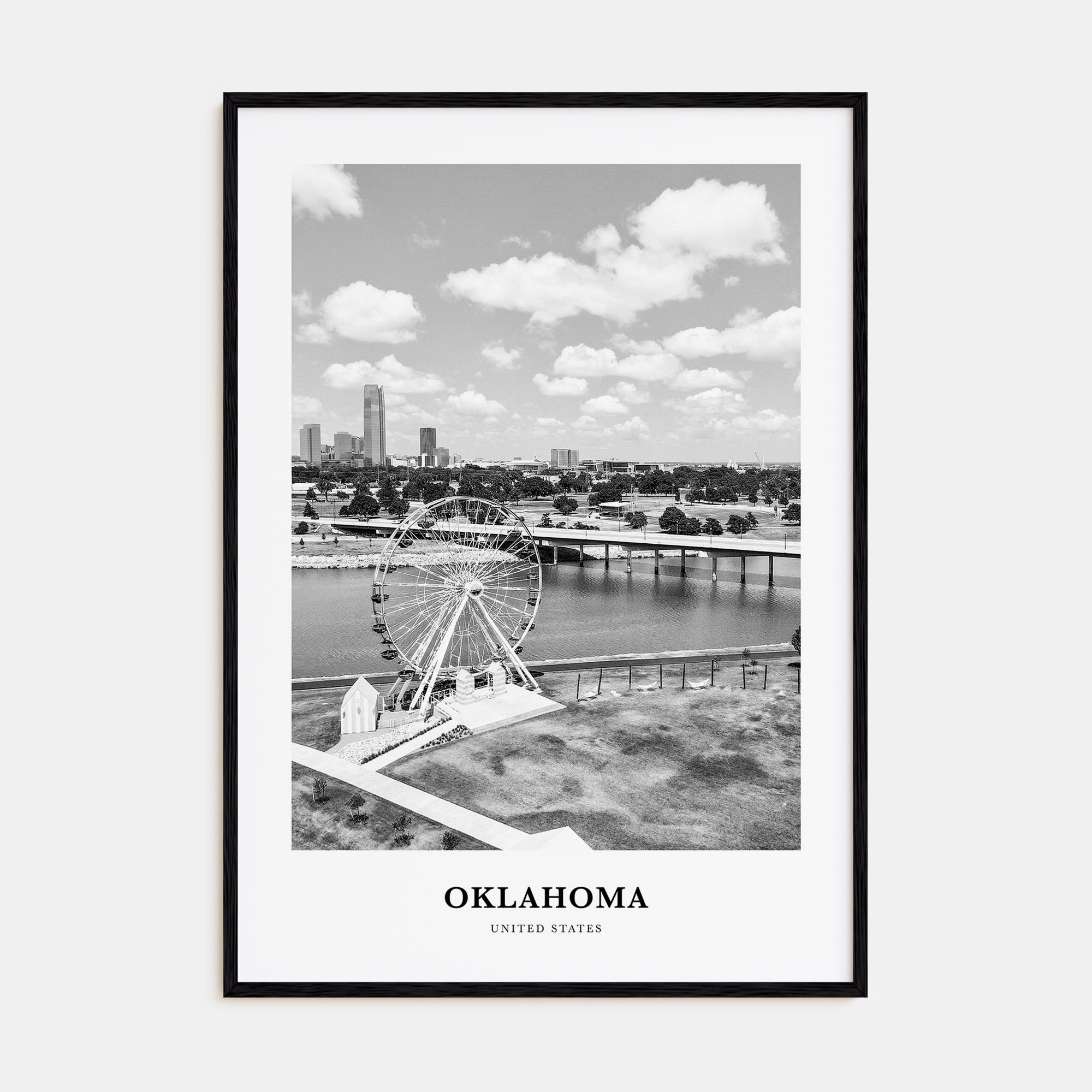 Oklahoma Portrait B&W No 2 Poster