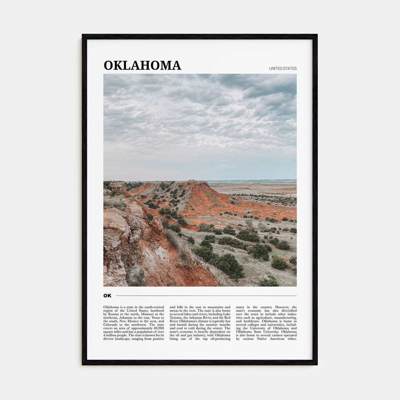 Oklahoma Travel Color Poster