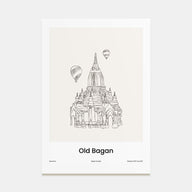 Old Bagan Drawn Poster