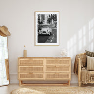 Old Car in Italy Photo B&W Poster