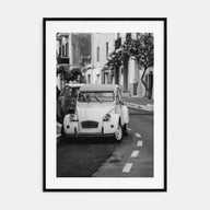 Old Car in Italy Photo B&W Poster