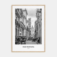Old Havana Portrait B&W Poster