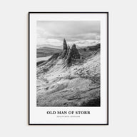 Old Man of Storr Portrait B&W Poster