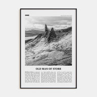 Old Man of Storr Travel B&W Poster