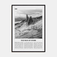 Old Man of Storr Travel B&W Poster