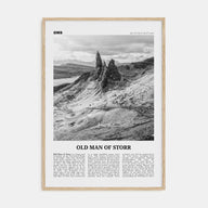 Old Man of Storr Travel B&W Poster
