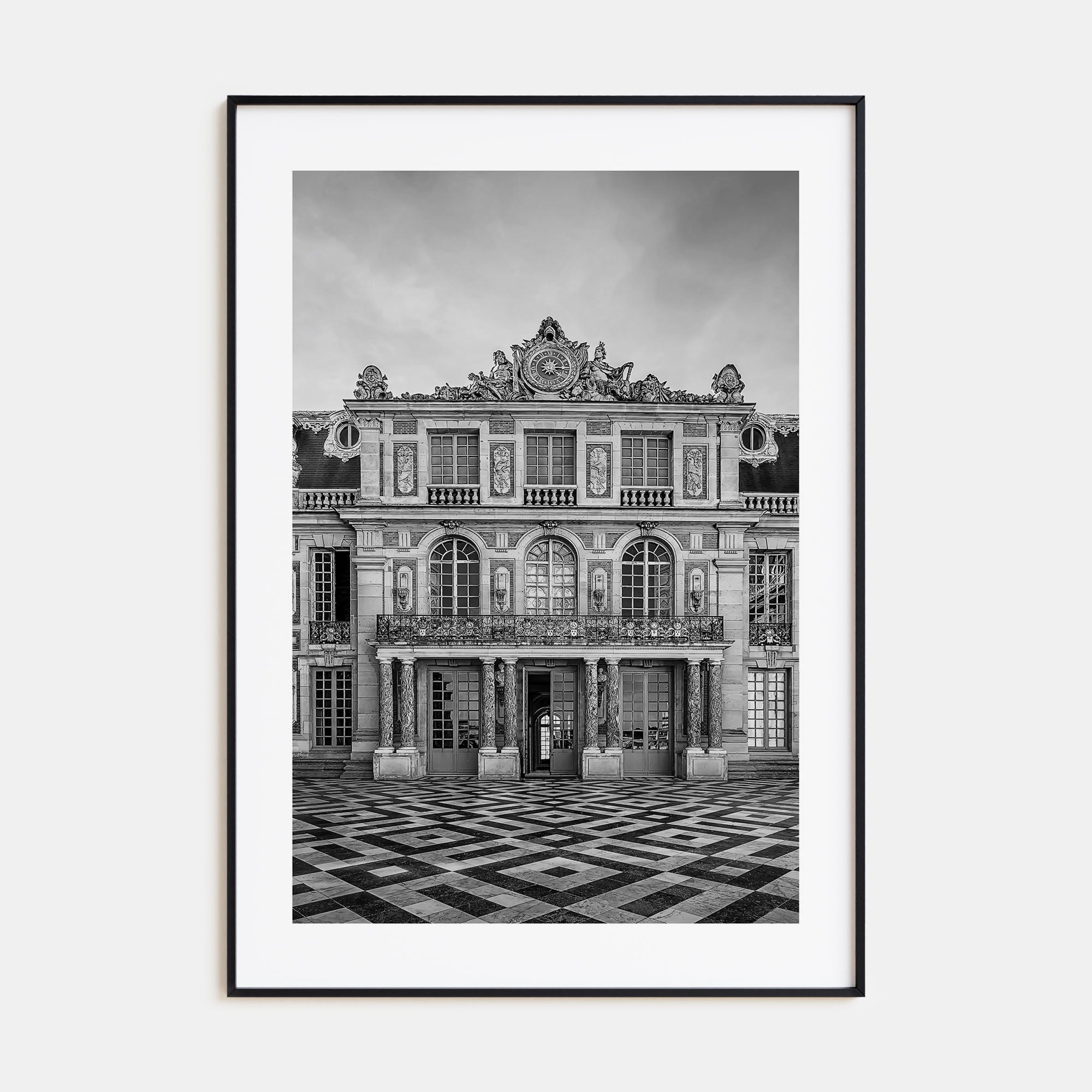 Old Palace Facade Photo B&W No 1 Poster