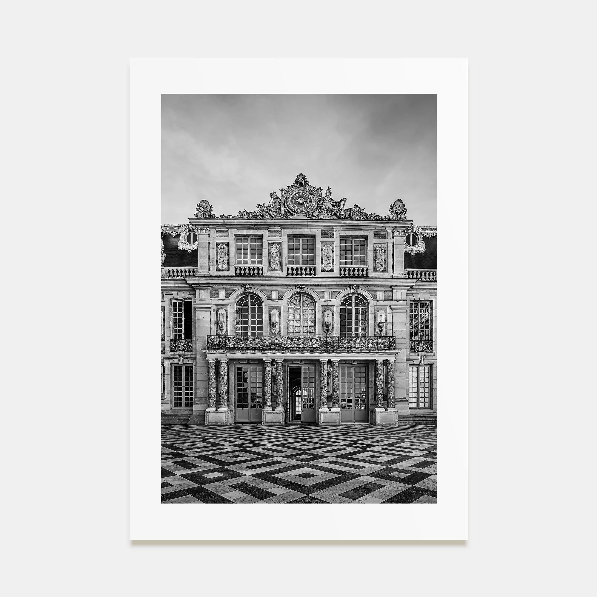 Old Palace Facade Photo B&W No 1 Poster