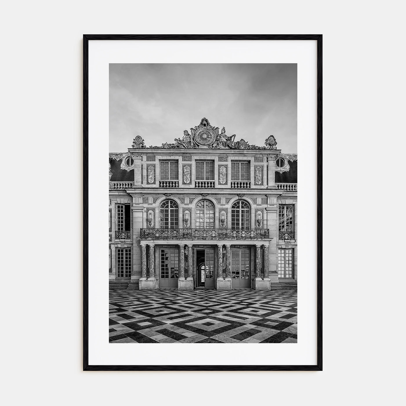 Old Palace Facade Photo B&W No 1 Poster