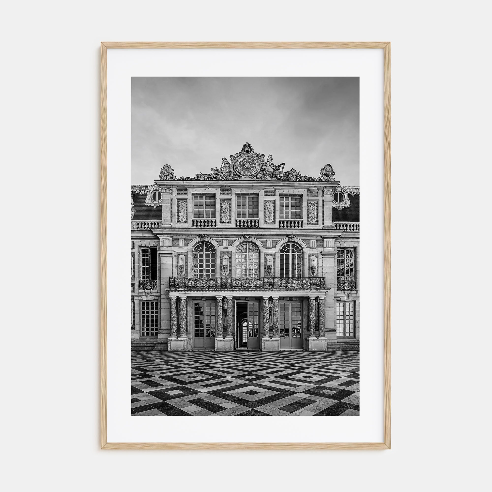Old Palace Facade Photo B&W No 1 Poster