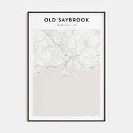 Old Saybrook Map Portrait Poster