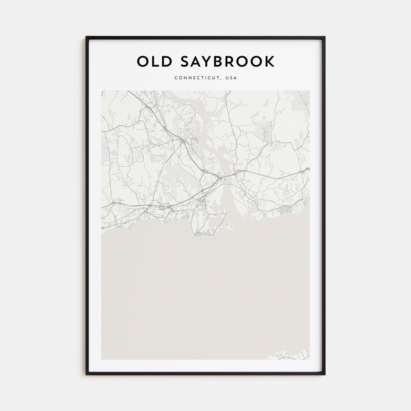 Old Saybrook Map Portrait Poster