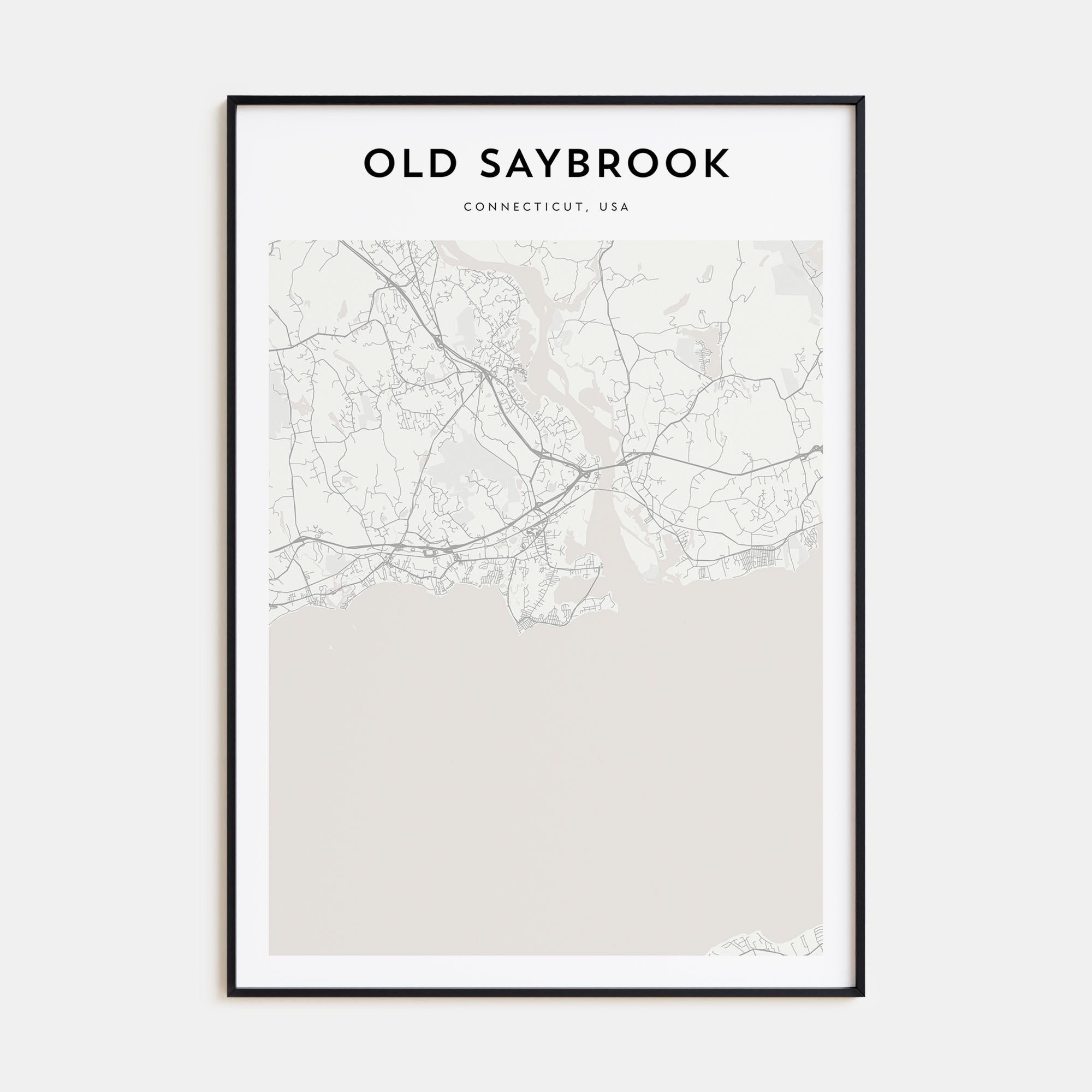 Old Saybrook Map Portrait Poster