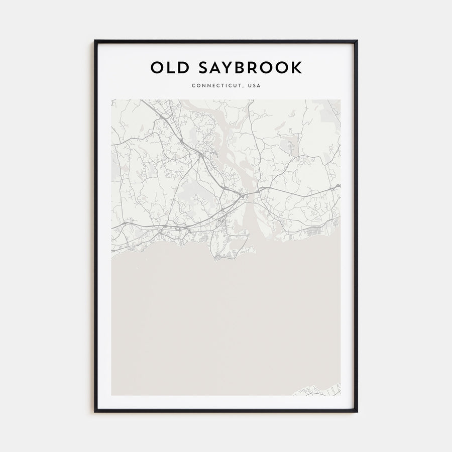 Old Saybrook Map Portrait Poster