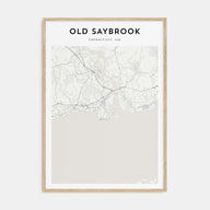 Old Saybrook Map Portrait Poster